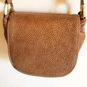 Vintage Susan Gail Mosaic Embossed Leather Bag